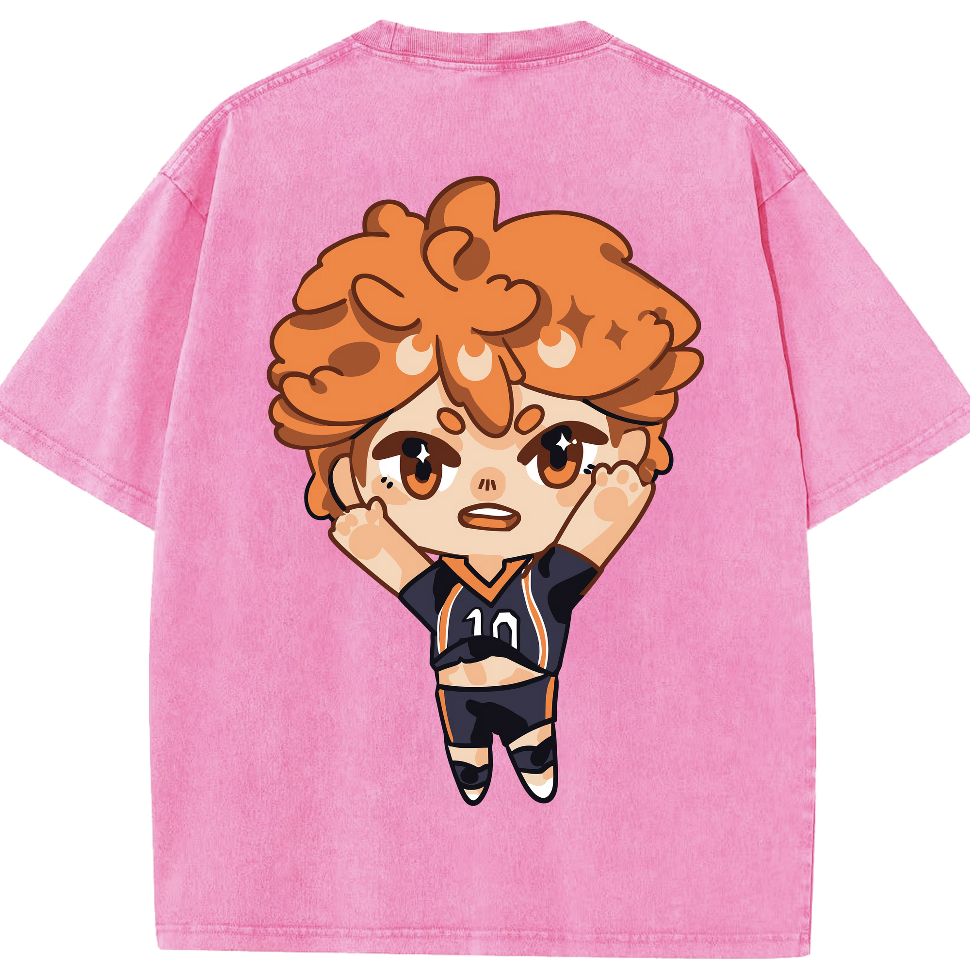（画像用） ハイキュー!! Haikyu!! 綿100% ヴィンテージ風 半袖Tシャツ（背面プリント）